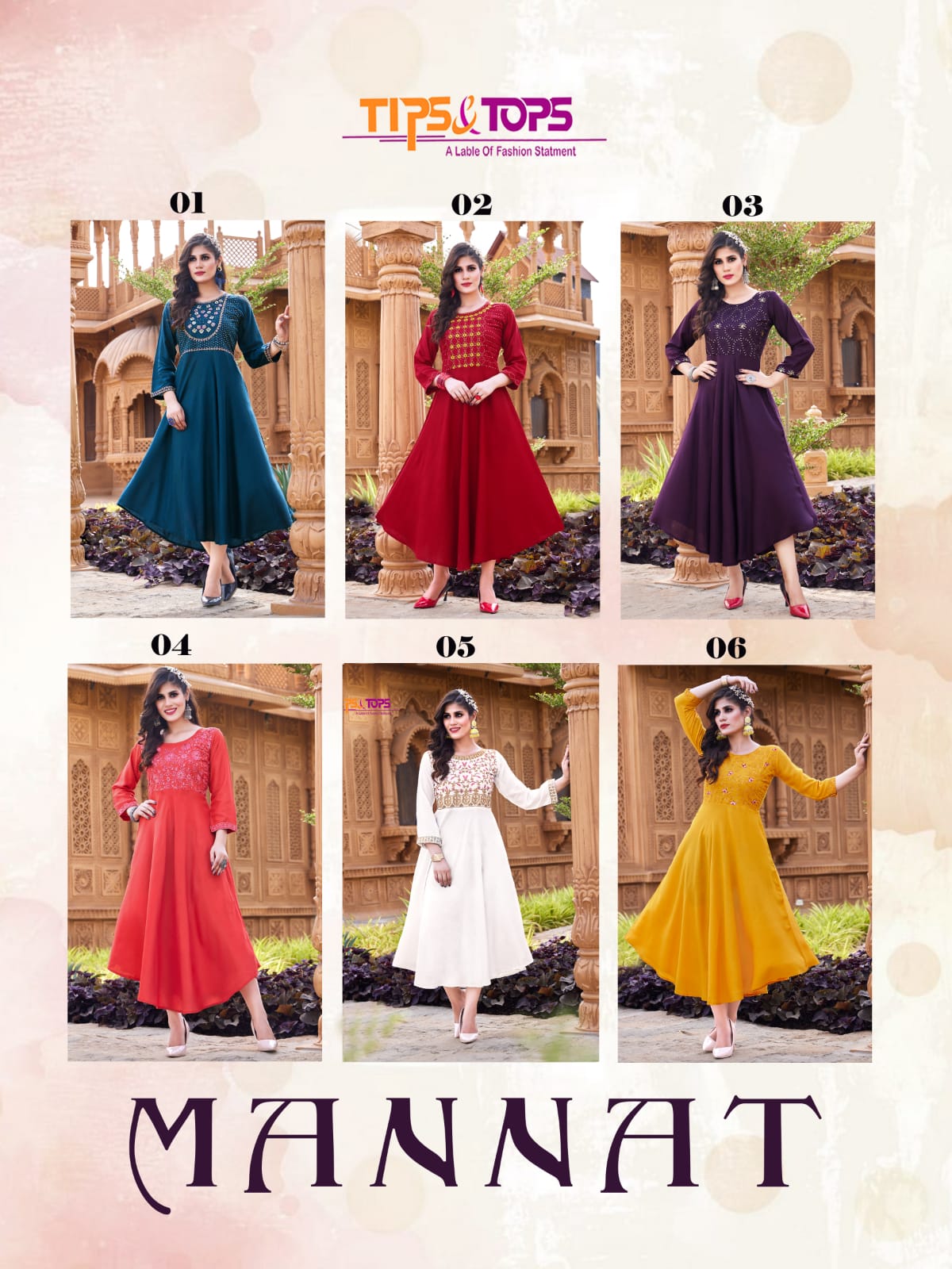 MANNAT Latest Designer Fancy Wear Rayon Kurti Collection
